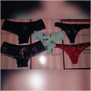 5 BRAND NEW VS PINK XSMALL PANTIES